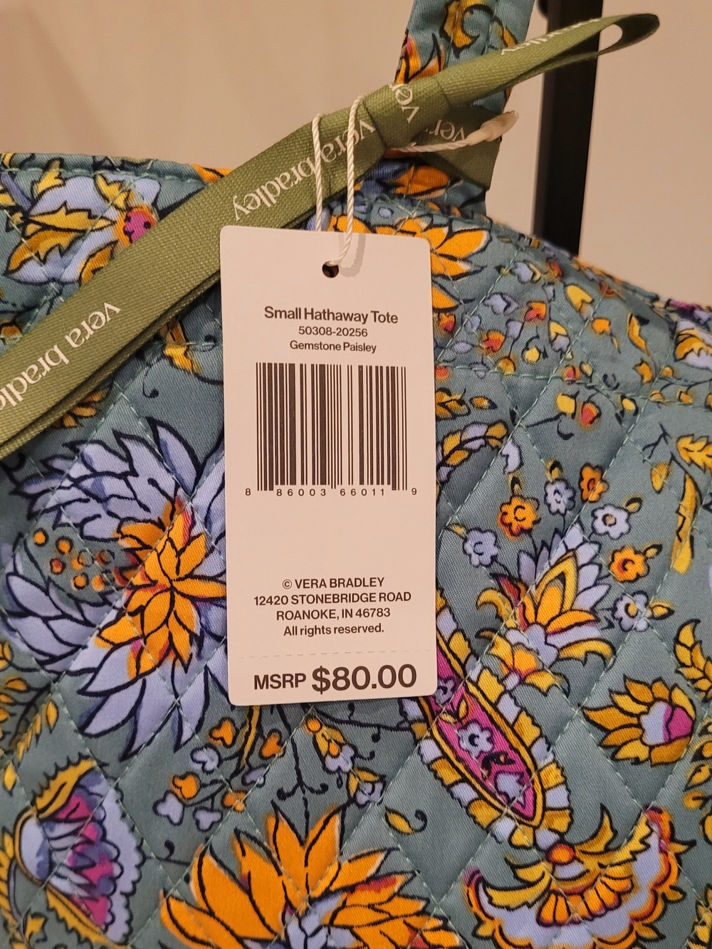 Vera Bradley Quilted Gemstone Paisley - Picture 3 of 4